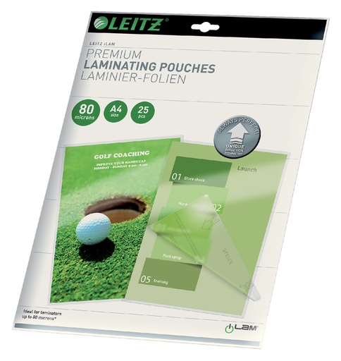 [535641] Pochette de plastification Leitz iLAM A4 2x80 microns 25 pièces