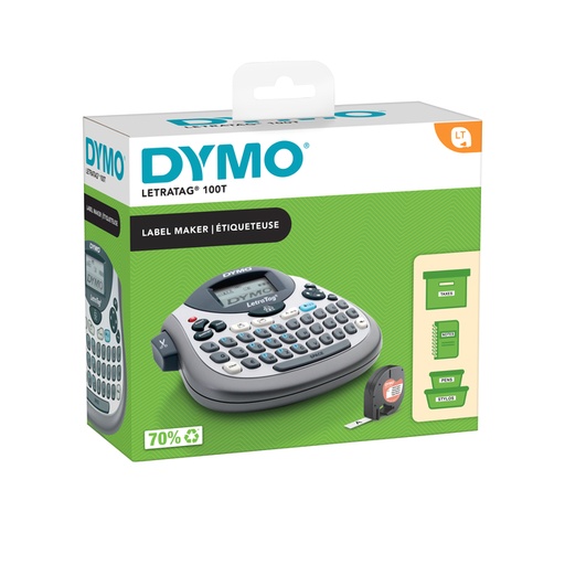 [930369] Etiqueteuse Dymo LetraTag 100T portable azerty 12mm argent