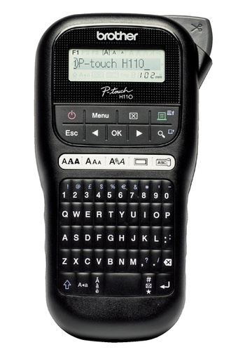 [930353] Imprimante d'étiquettes Brother P-touch TZ-e PR-H110 portable qwerty 12mm noir