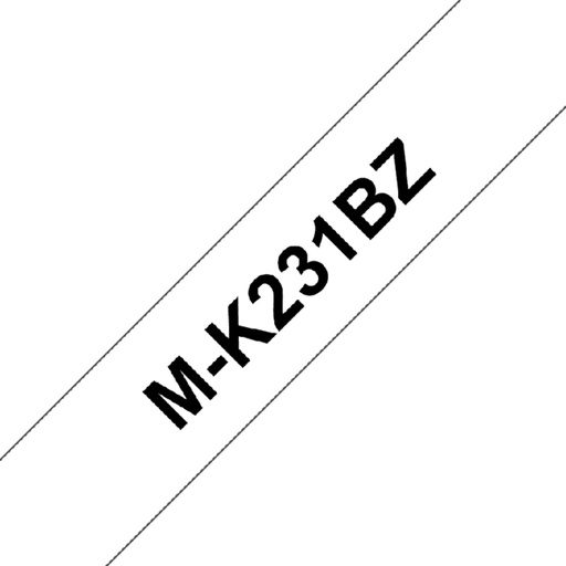 [930494] Labeltape Brother P-touch M-K231 ongelamineerd 12mm zwart op wit