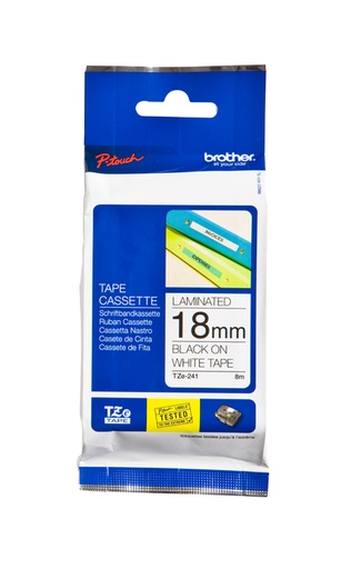 [931001] Ruban de lettrage Brother P-Touch TZe-241 standard 18mm noir sur blanc