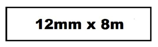 [930994] Labeltape Quantore TZe-231 12mmx8m zwart op wit