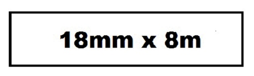 [930997] Labeltape Quantore TZe-241 18mmx8m wit/zwart