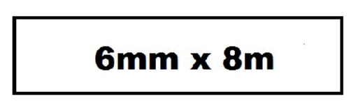[930998] Labeltape Quantore TZe-211 6mmx8m zwart op wit