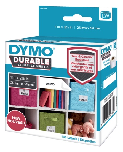 [817585] Etiquette Dymo LabelWriter Industriel 25x89mm rouleau 160 pièces blanc