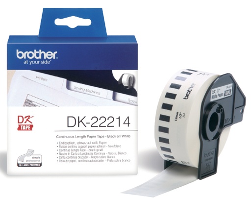 [930503] Etiket Brother DK-22214 doorlopend 12mm 1 rol á 30m wit