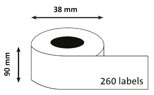 [817607] Labeletiket Quantore DK-11208 38x90mm adres wit 400 stuks