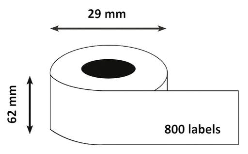 [817608] Labeletiket Quantore DK-11209 29x62mm adres wit 800 stuks