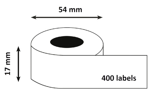 [817609] Labeletiket Quantore DK-11204 17x54mm wit 400 stuks