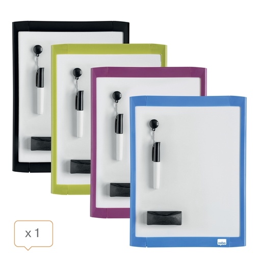 [919958] Whiteboard Nobo 21.6x28cm magnetisch assorti