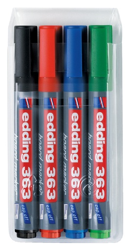 [631179] Whiteboardmarker edding 363 schuin 1-5mm assorti set à 4 stuks
