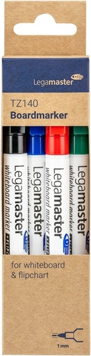 [920330] Marqueur tableau blanc Legamaster TZ100 ogive 1mm assorti 4 pièces