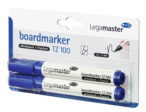 [920373] Whiteboardmarker Legamaster TZ 100 rond 1.5-3mm blauw blister à 2st