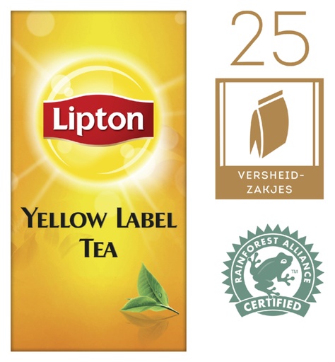 [890017] Thé Lipton Yellow Label avec enveloppe 25x 1,5g