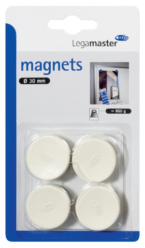[921950] Aimant Legamaster 30mm 850g blanc 4 pièces