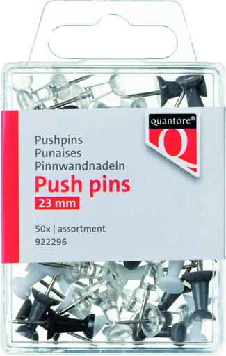 [922296] Push pins Quantore blister assorti 50 stuks