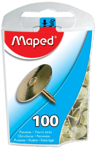 [836430] Punaises Maped laiton 100 pièces