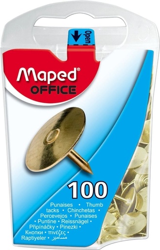 [836430] Punaises Maped laiton 100 pièces