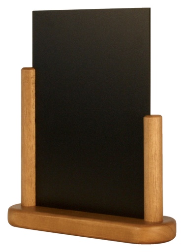 [552004] Ardoise de table Securit 230x200x60mm bois teck