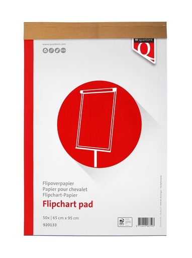 [920133] Papier chevalet Quantore 65x95cm 50 feuilles enroulées dans une boîte