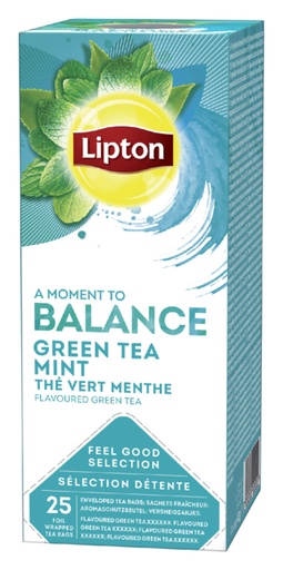 [890023] Thé Lipton Balance thé vert menthe 25x 1,5g