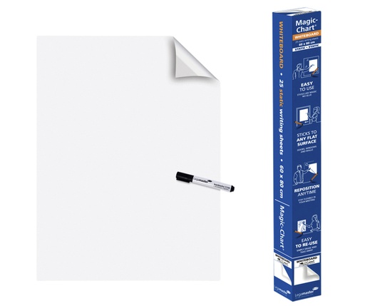 [920076] Magic-Chart tableau blanc Legamaster 600x800mm blanc 25 feuilles