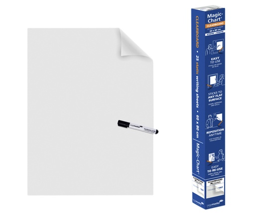 [920090] Magic-Chart Legamaster Tableau blanc 600x800mm transparent 25 feuilles