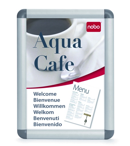 [919987] Porte-affiches clipsable Nobo Premium Plus 70x50cm aluminium
