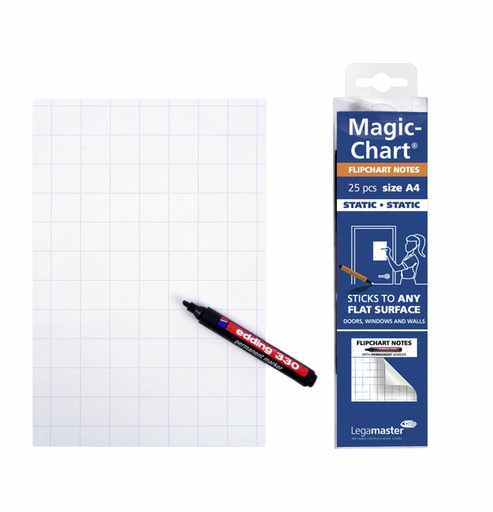 [034030] Magic-Chart Notes Legamaster Flipchart 200x300mm 25 feuilles blanc