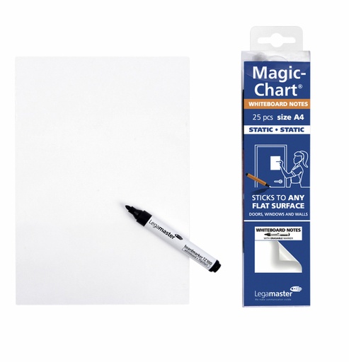[034031] Magic-chart notes Legamaster tableau blanc 200x300mm blanc 25 feuilles