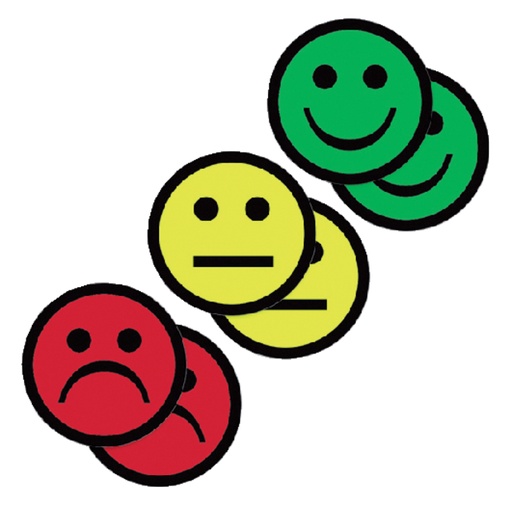 [920706] Aimant Smiley 2,5cm 2x jaune 2x vert 2x rouge