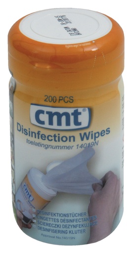 [891058] Lingettes désinfectantes CMT pot 200 pièces