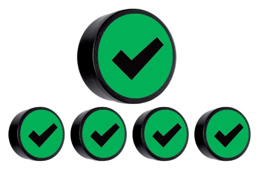 [921419] Magneet check 35mm groen 5 stuks