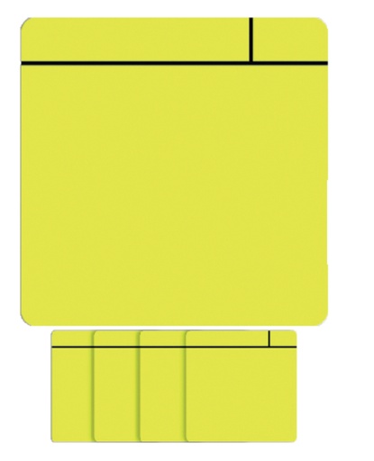 [920733] Aimant Scrum 75mmx75mm jaune 5 pièces