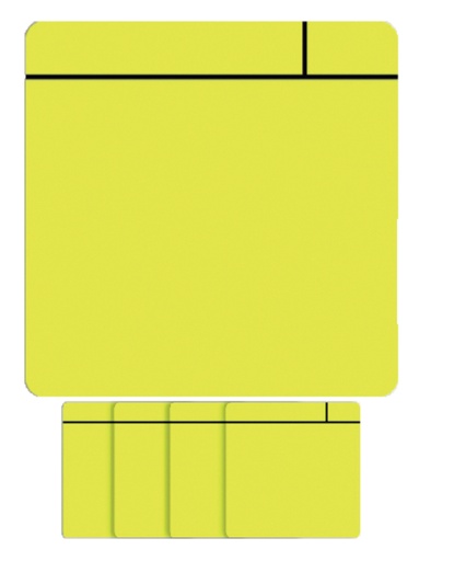 [920733] Magneet scrum 75x75mm geel 5 stuks
