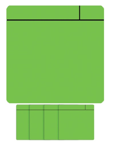 [920734] Aimant Scrum 75mmx75mm vert 5 pièces