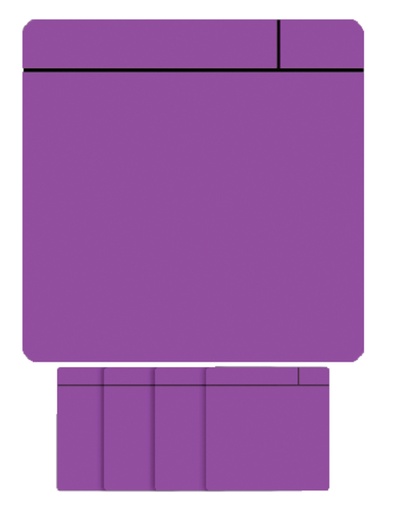 [920737] Magneet scrum 75x75mm paars 5 stuks