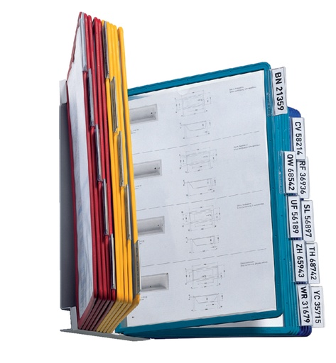 [920966] Support mural Durable Vario Wall avec 20 pochettes A4 assorti