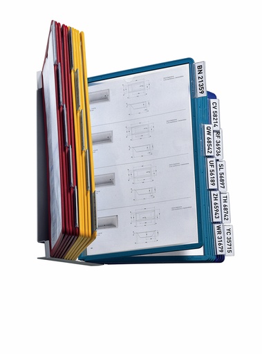 [920966] Support mural Durable Vario Wall avec 20 pochettes A4 assorti