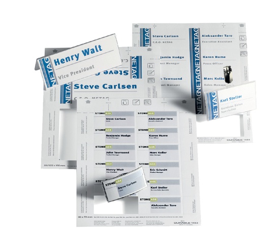 [921295] Tafelnaambord Durable 1459 kaarten 61/122x150mm 40 stuks