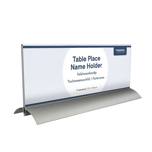 [921047] Porte-nom Europel 105x297mm acryl et aluminium