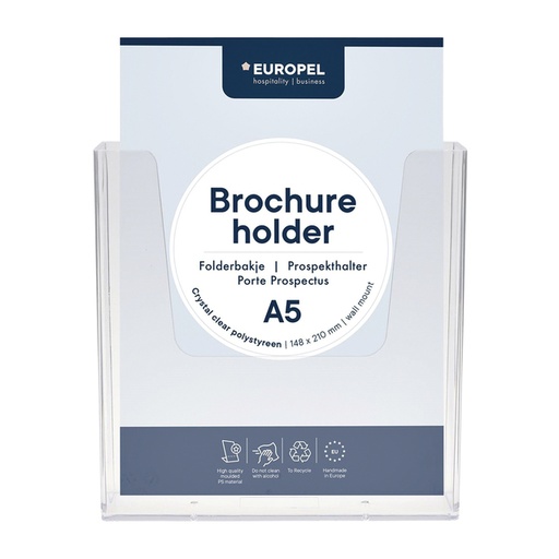 [506446] Folderhouder Europel wand A5 transparant