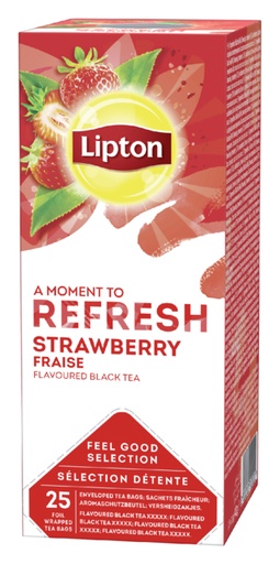 [890045] Thé Lipton Refresh fraise 25x 1,5g