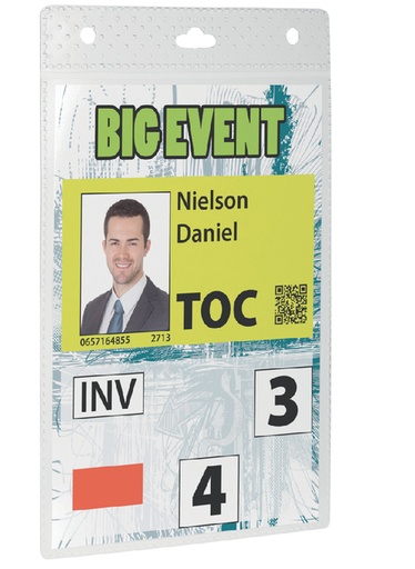 [921302] Badge Durable pour événements A6 sans cordon 20 pièces