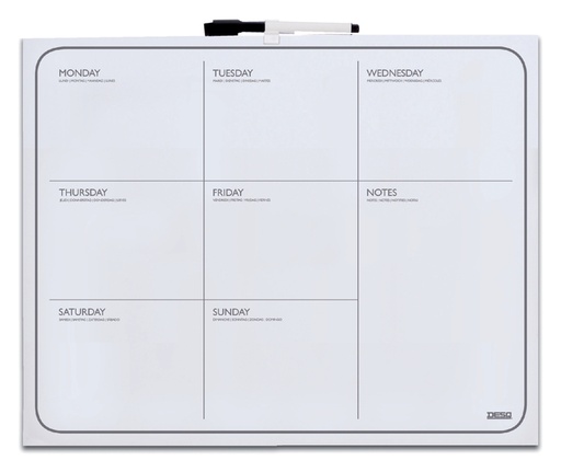 [949008] Planning semaine Desq 40x50cm magnétique