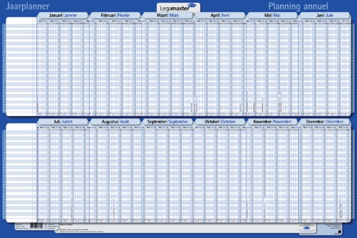 [900987] Planning projet 2025 Legamaster 90x60cm horizontal laminé (EN)