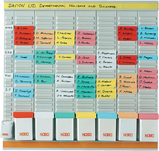 [950851] Planbord Nobo week 8 panelen met 24 sleuven nr.2