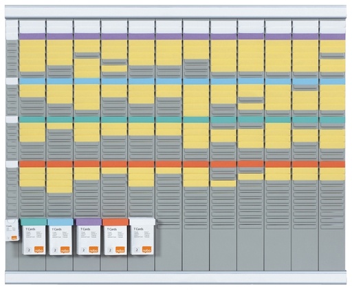 [950779] Planning annuel Nobo à fiches T avec 32 fentes
