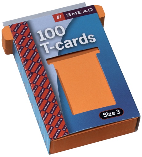 [950836] T-kaart Djois formaat 3 77mm oranje 100 stuks