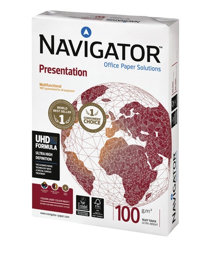 [129129] Papier copieur Navigator Presentation A4 100g blanc 500 feuilles